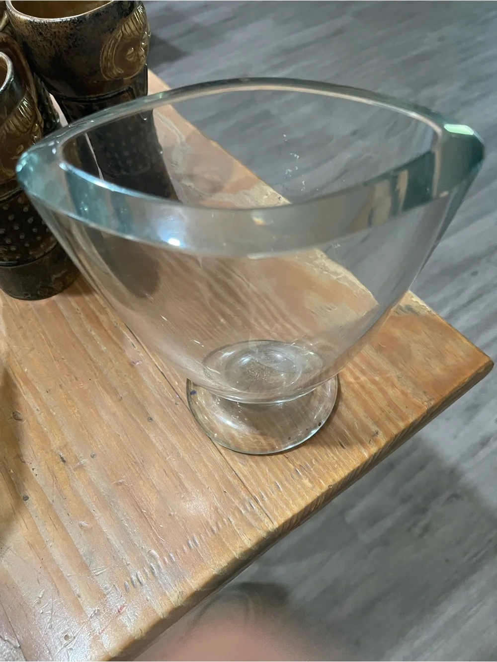 Strombergshyttan Crystal Vase Stromberg Swedish Mid Century Modern Art Glass